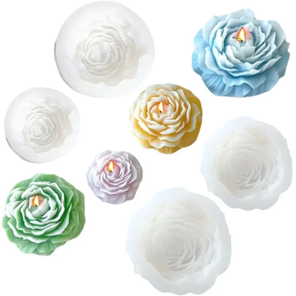 3d peônia vela molde de silico - Soap Making Equipment For Beginners avaliação e preço